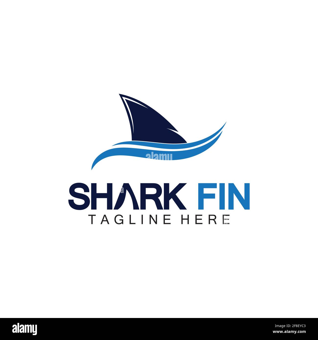 Modèle de dessin vectoriel du logo de l'aileron de requin.modèle de logo Shark-illustration vectorielle Illustration de Vecteur