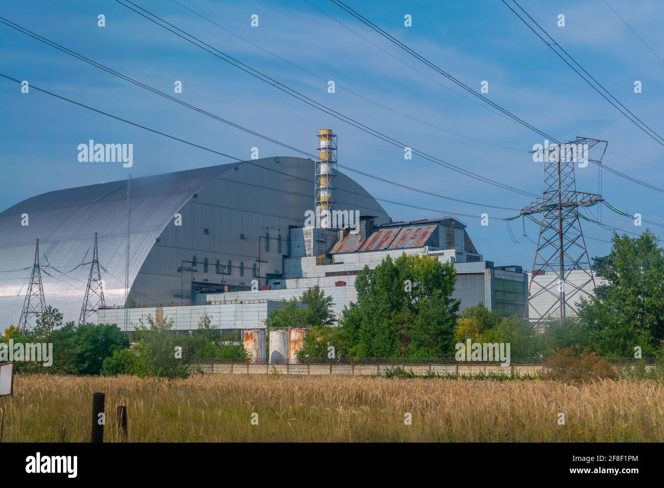 Nouveau confinement en toute sécurité de la centrale de Tchernobyl dans le Ukraine Banque D'Images