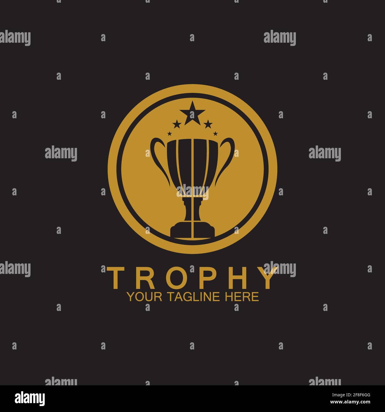 Logo du vecteur de trophée icône du logo du trophée icon.champions pour ...
