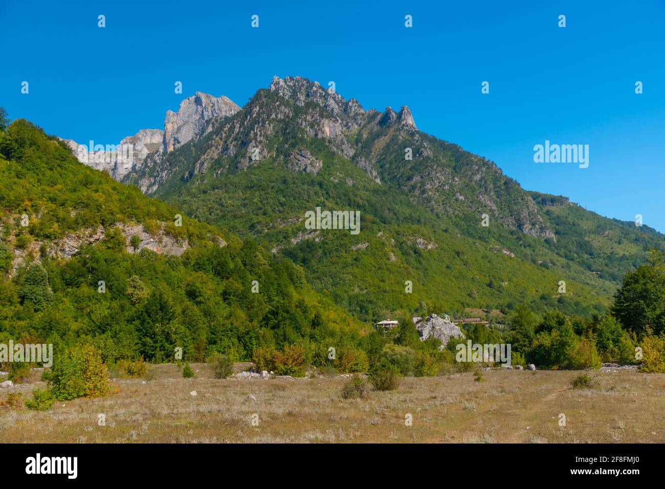Magnifique paysage de la vallée de Valbona en Albanie Banque D'Images