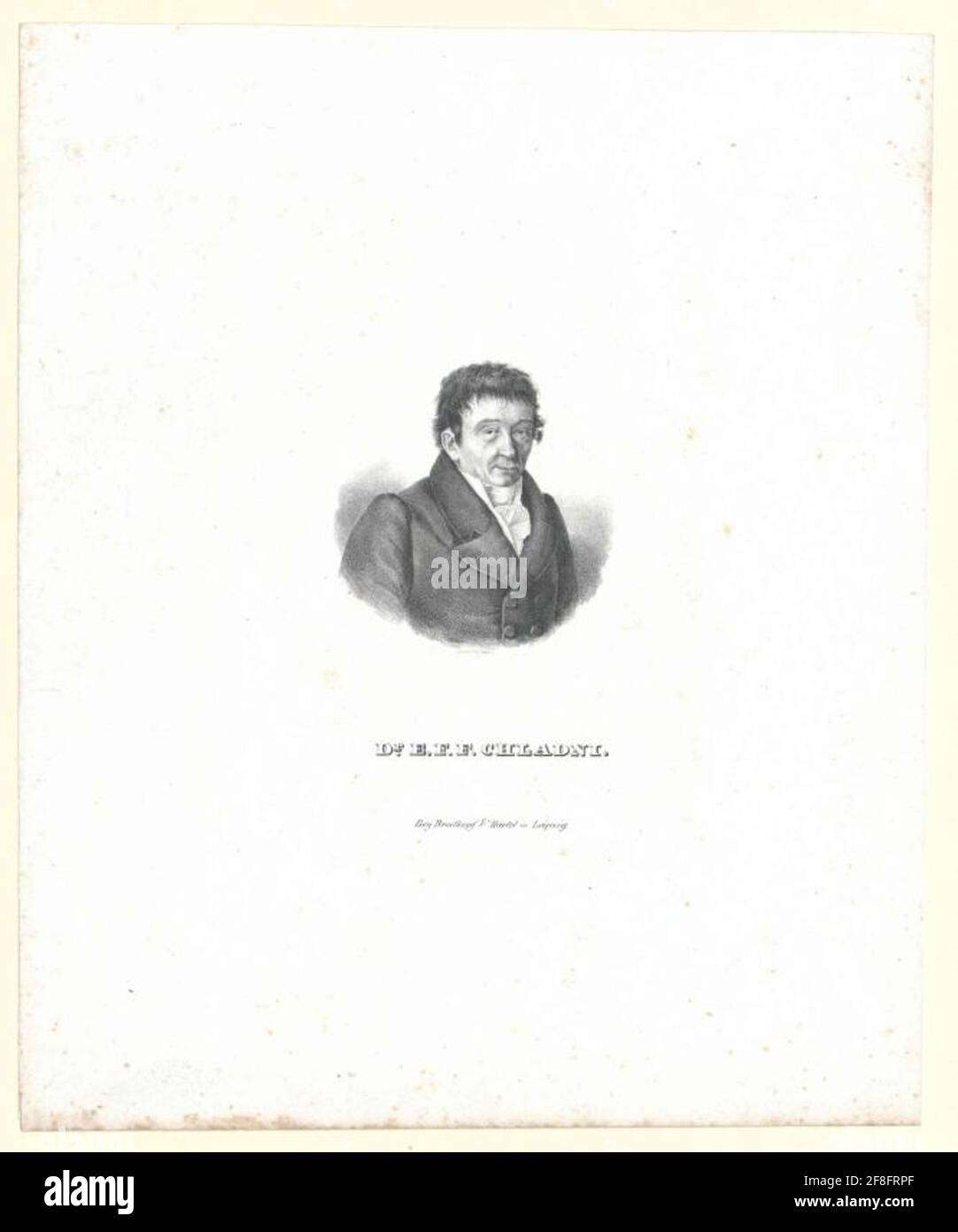 Chladni, Ernst Lithograph: Giessmann, Friedrichverlag: Breitkopf and Härtel Dating: 1830/1847 éditeur: Leipzig Banque D'Images