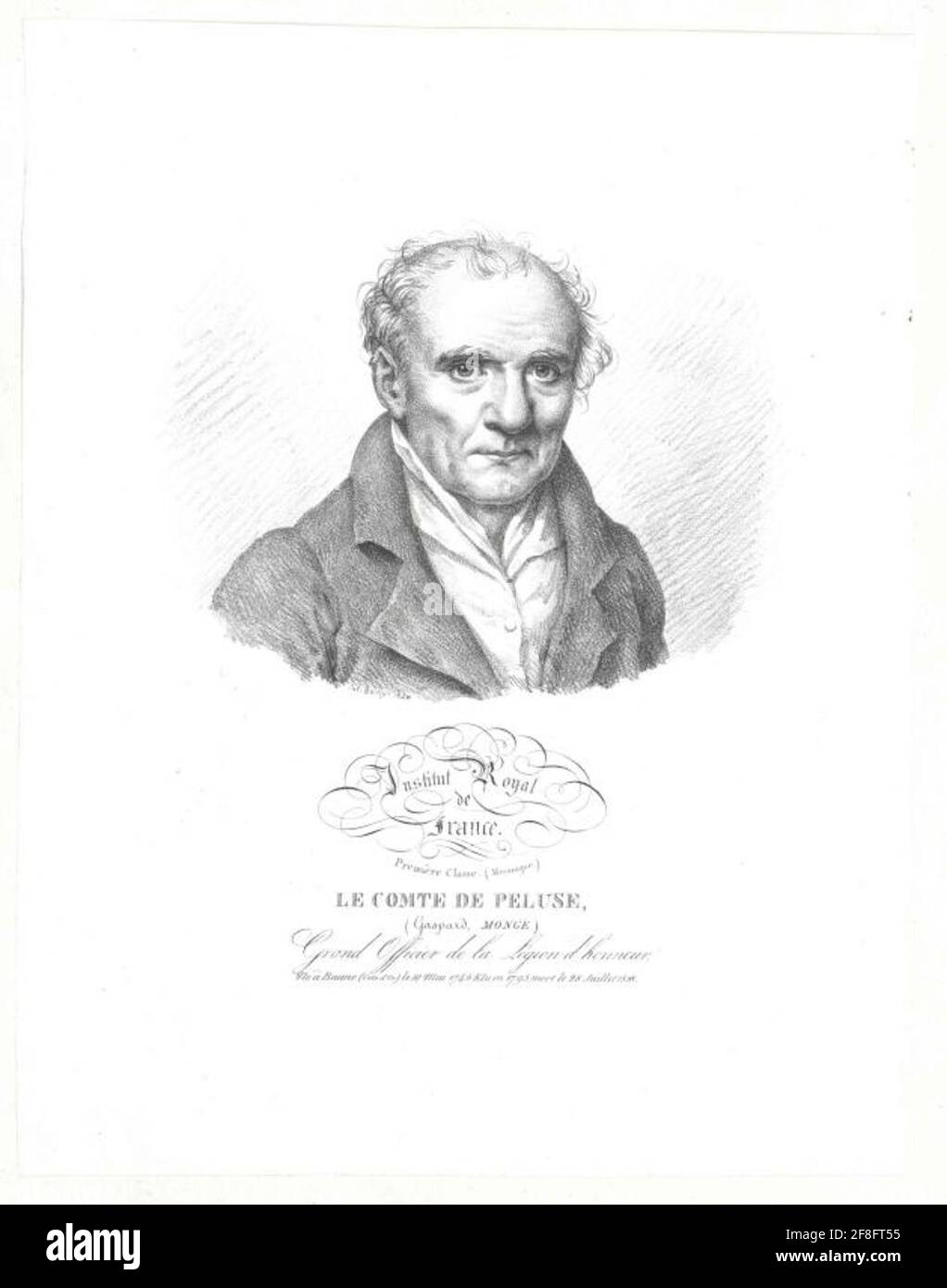 Monge, comte peluses, gaspard. Banque D'Images