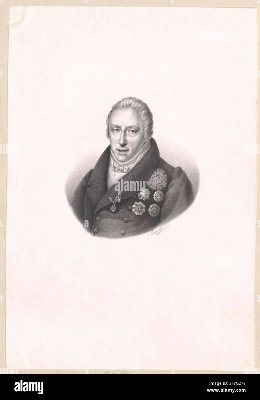 Karl Felix, roi de Sardaigne. Banque D'Images
