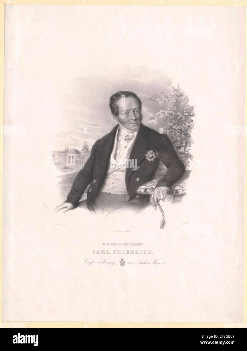 Karl Friedrich, Grand-duc de Saxe-Weimar-Eisenach Lithographie: Clarot, Johann Baptistverer: Höfelf, Johann Banque D'Images