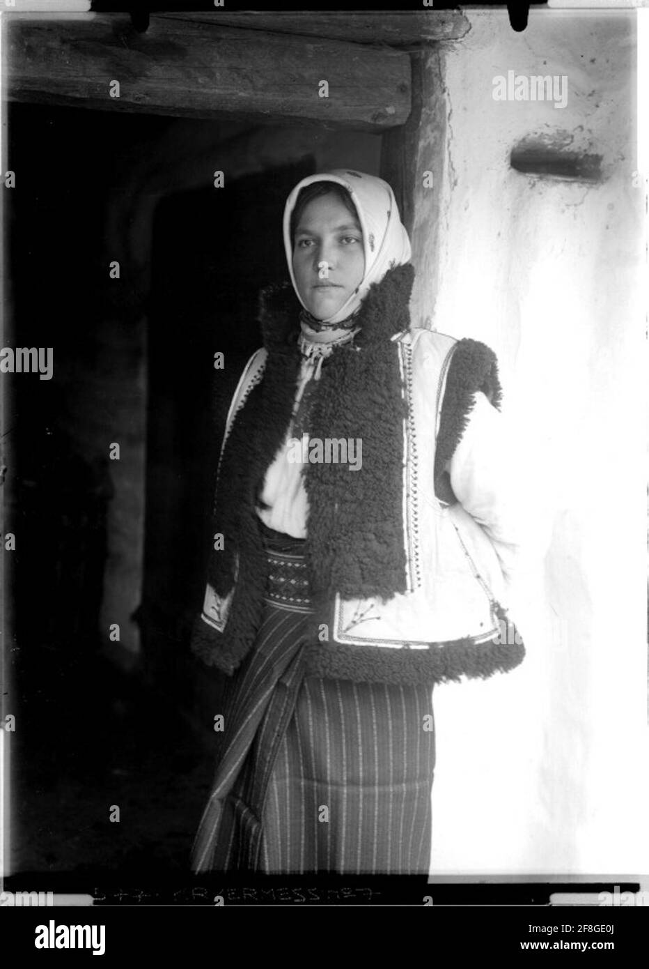 Paysanne ruthène à Kuty Galice, à la frontière de Bukovina; photographe: Kriegsvermessung 7. Banque D'Images