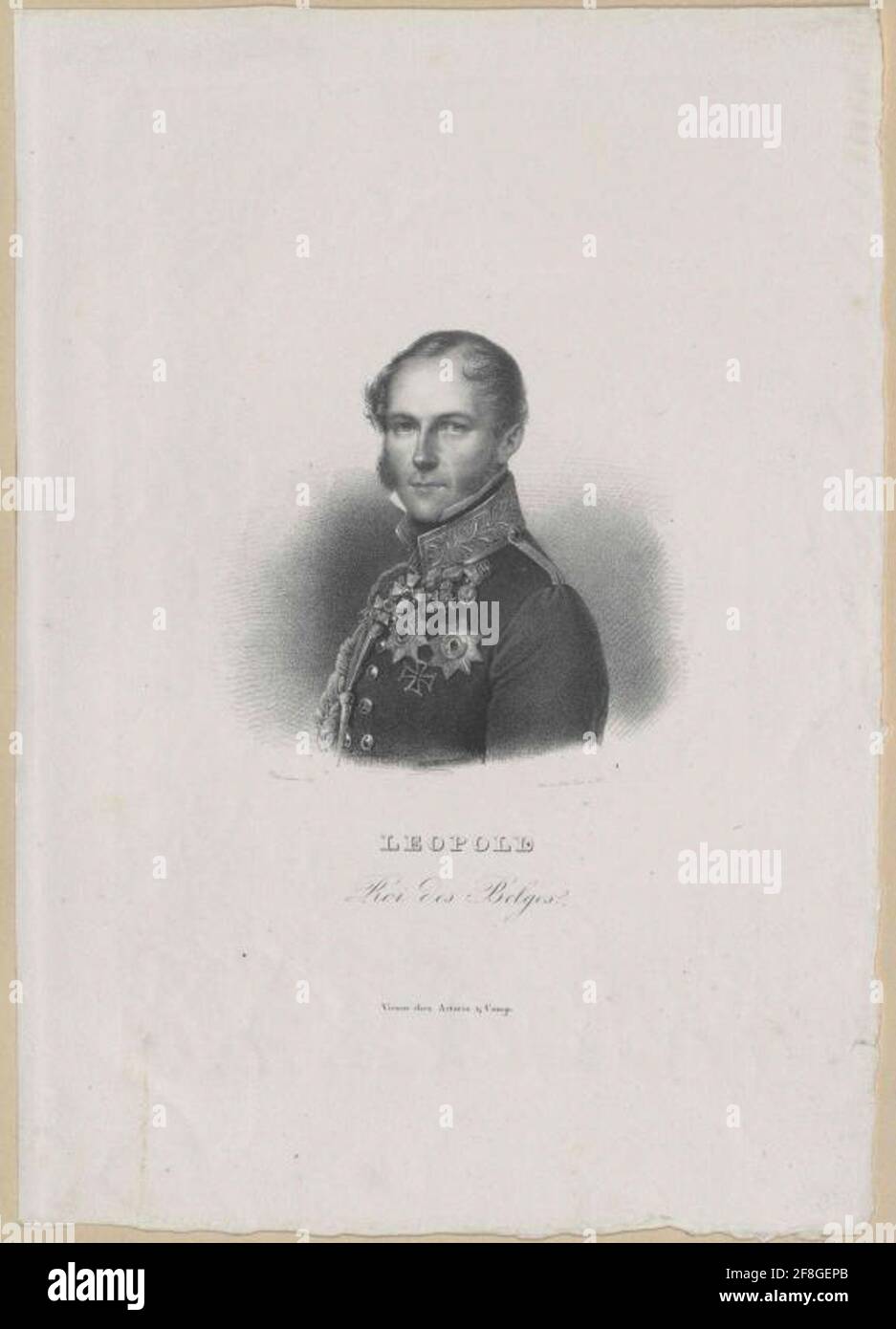 Leopold I, roi des Belges. Banque D'Images