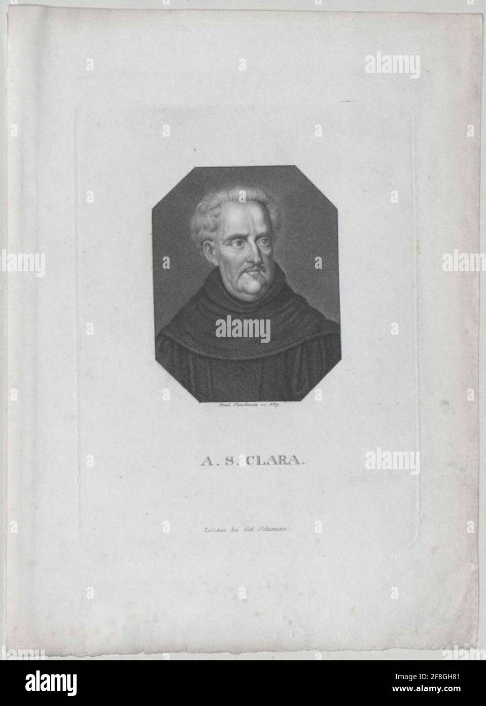 Abraham A Sancta Clara Stecher: Fleischmann, Friedrich (1791) Editeur: Schumann, Gebr.verlagsort: Zwickau Banque D'Images