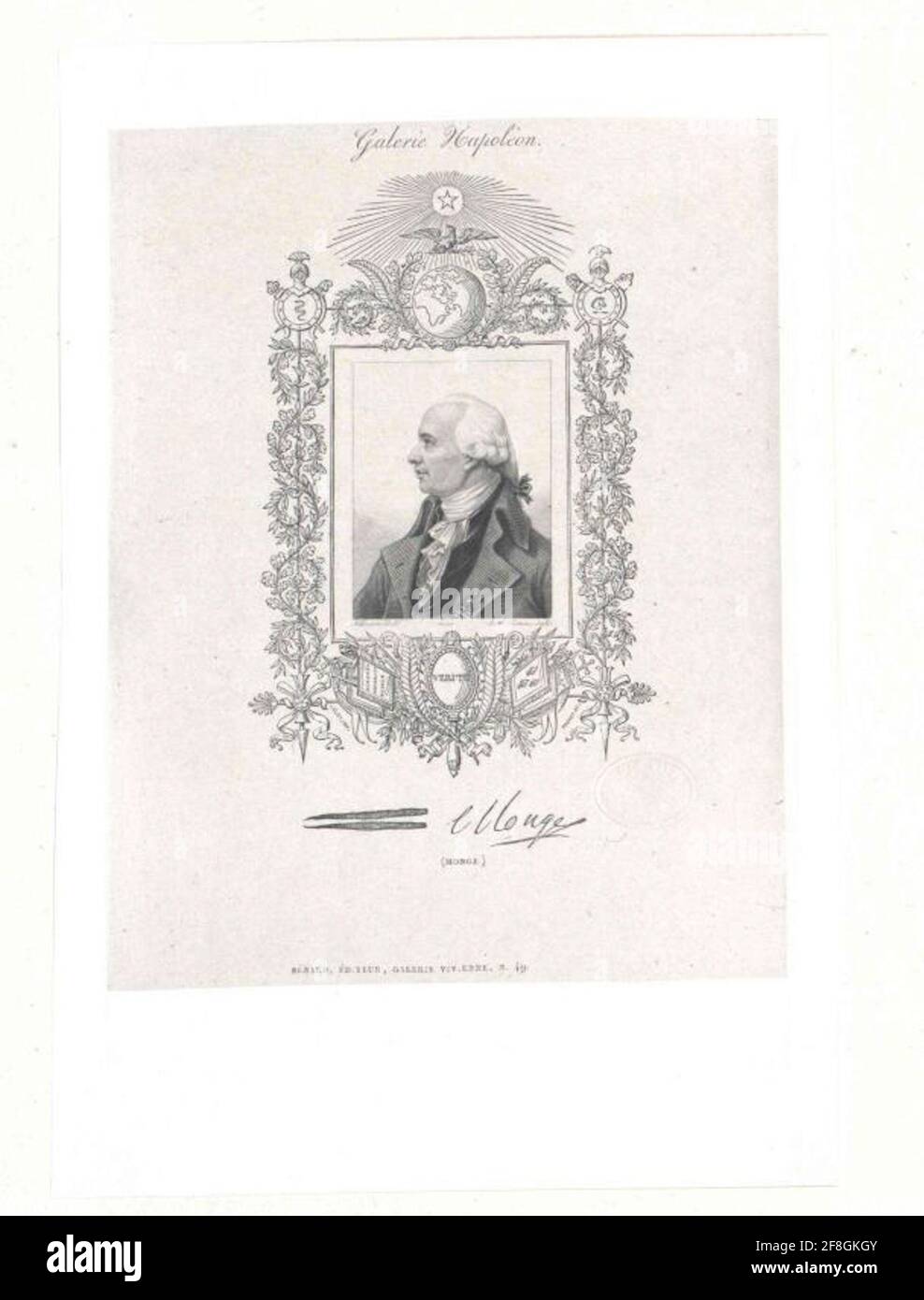 Monge, comte peluses, gaspard. Banque D'Images