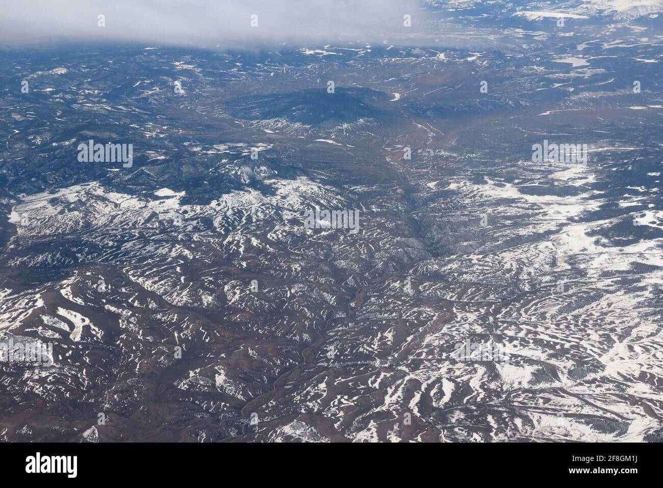 La Garita Montagnes - partie de montagnes de San Juan en Afrique du Colorado, USA. Paysage de neige en avril. Banque D'Images