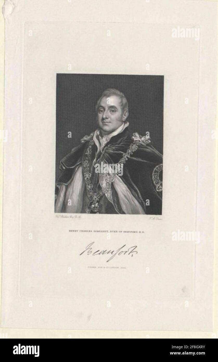 Somerset, Henry Charles Duc de Beaufort . Banque D'Images