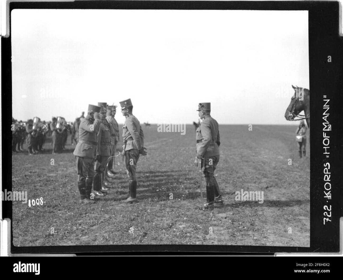 Inspection par sa Majesté impériale et royale, Archduke Karl Franz Josef; éventuellement Podhajce, Galice; photographe: Korps Hofmann. Banque D'Images