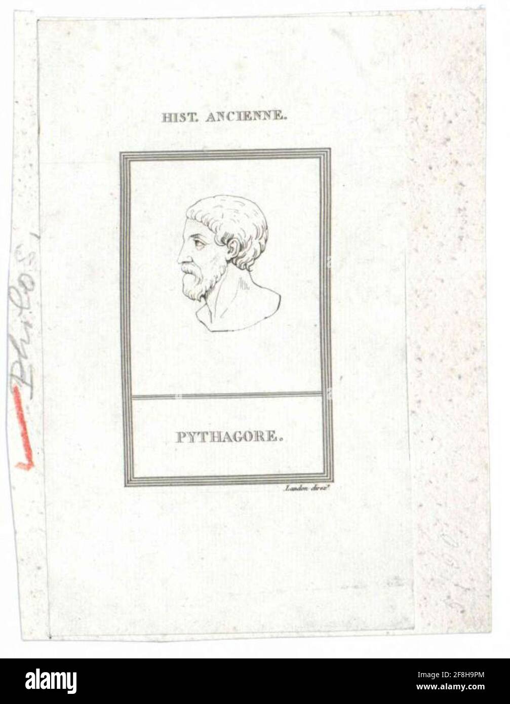 Pythagoras Chef: Landon, Charles Pauldatierung: 1801/1825 Banque D'Images
