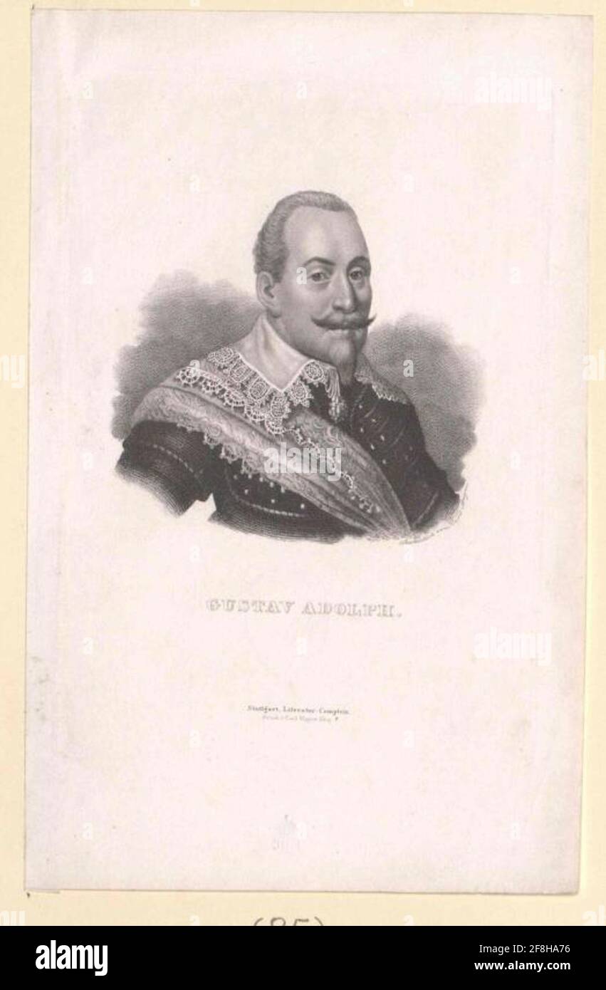Gustav II Adolf, roi de Suède Stecher: Mayer, Carlverlaysort: Nuremberg Banque D'Images