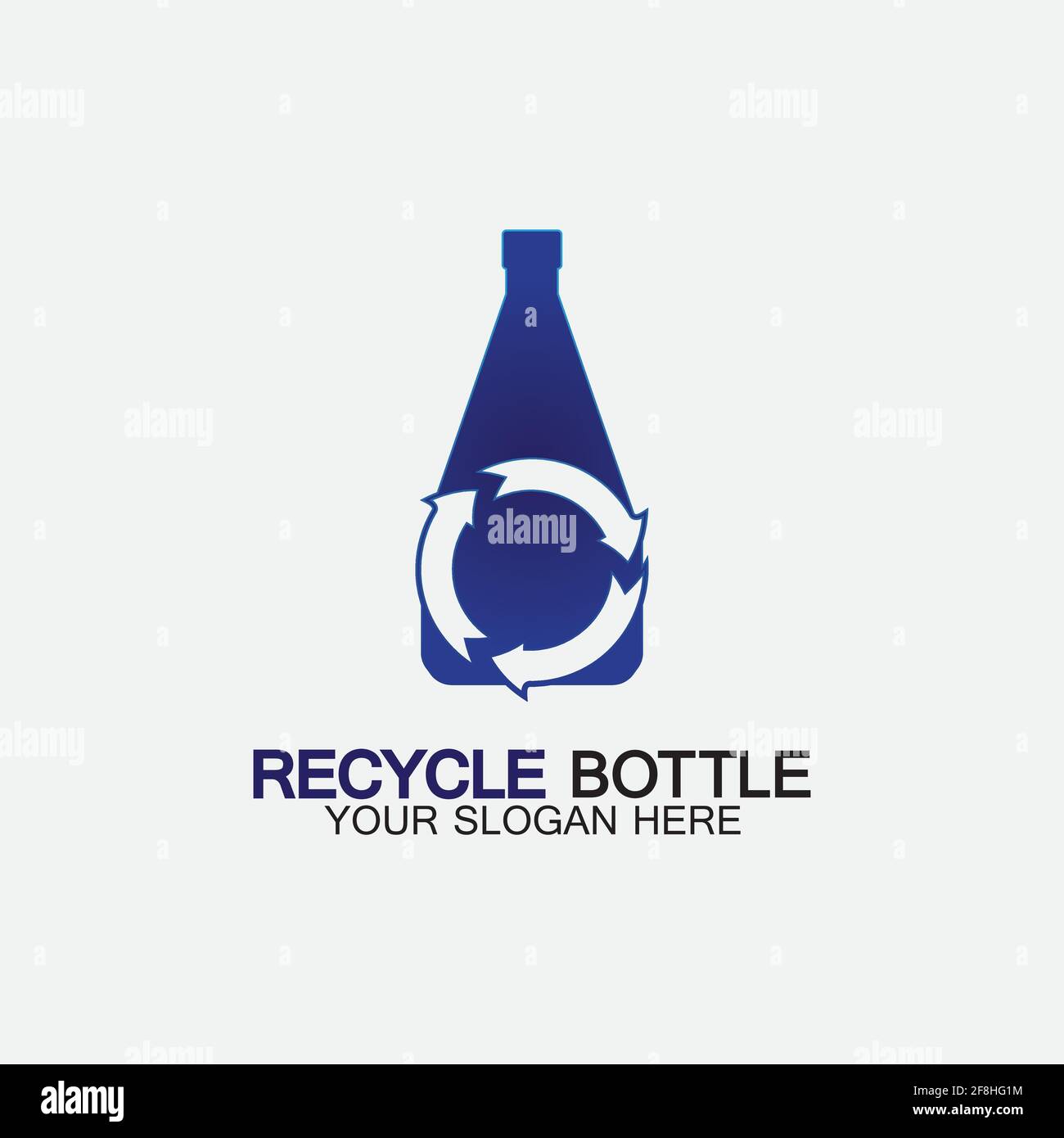 Recyclez la bouteille plastique logo icône vecteur illustration design ...