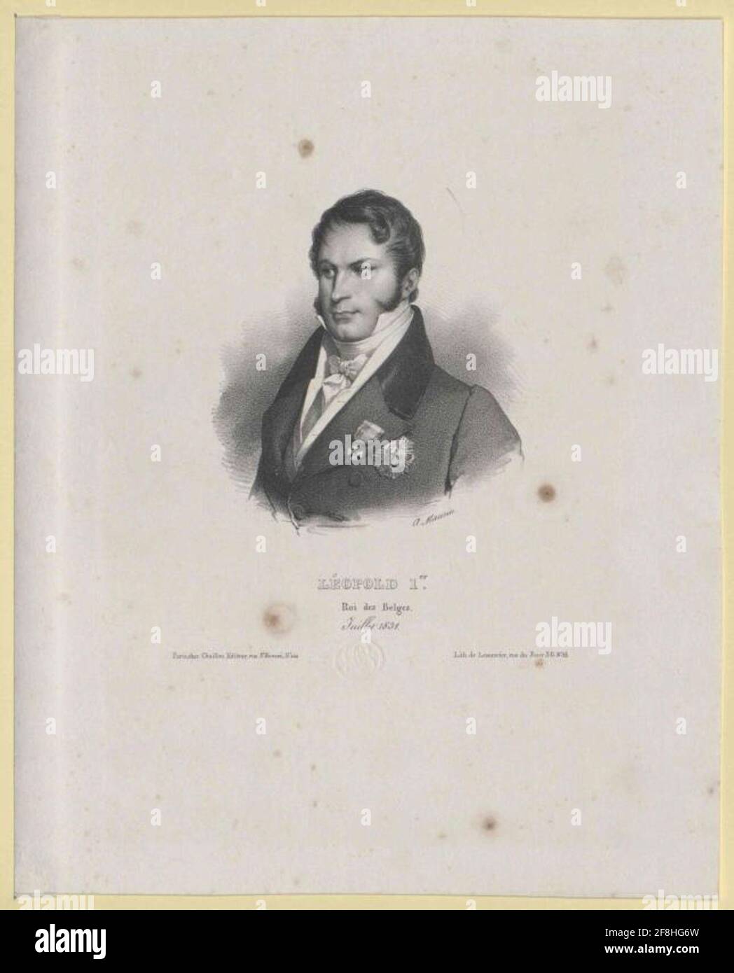 Leopold I, roi des Belges. Banque D'Images