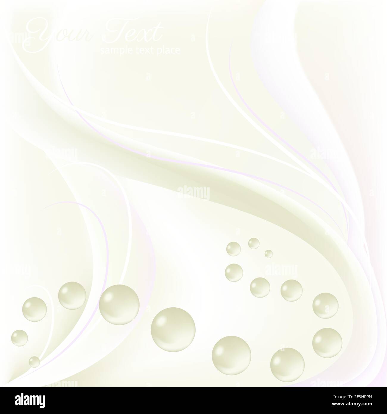 Perles abstraites et fond en soie blanc ivoire Illustration de Vecteur