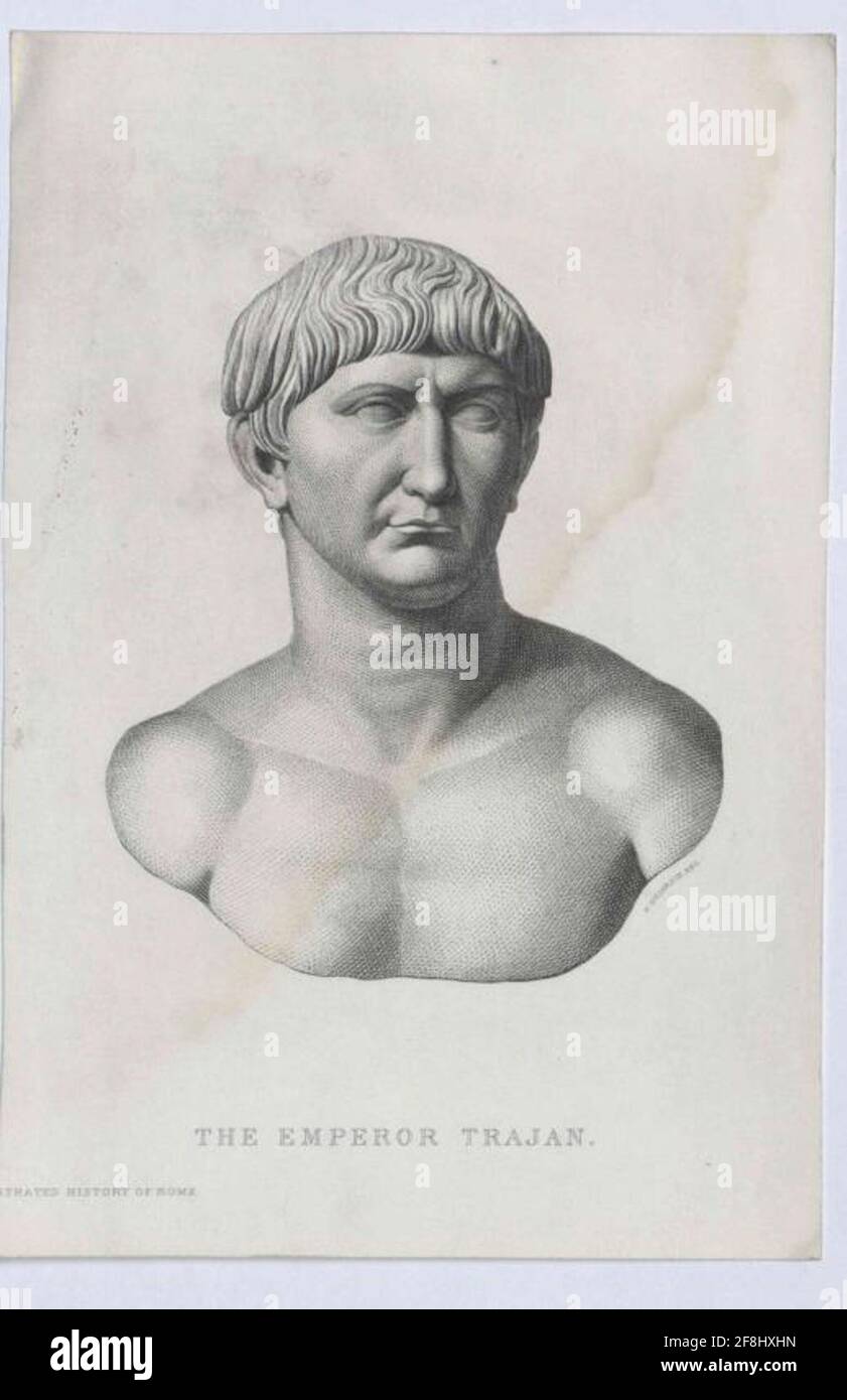 Trajan, empereur romain. Banque D'Images