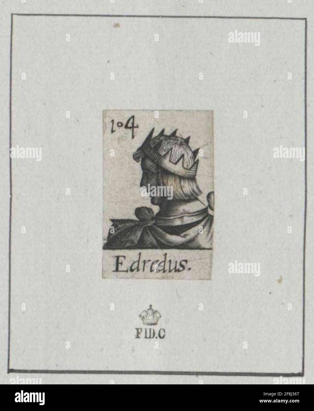 EDRED, roi d'Angleterre. Banque D'Images