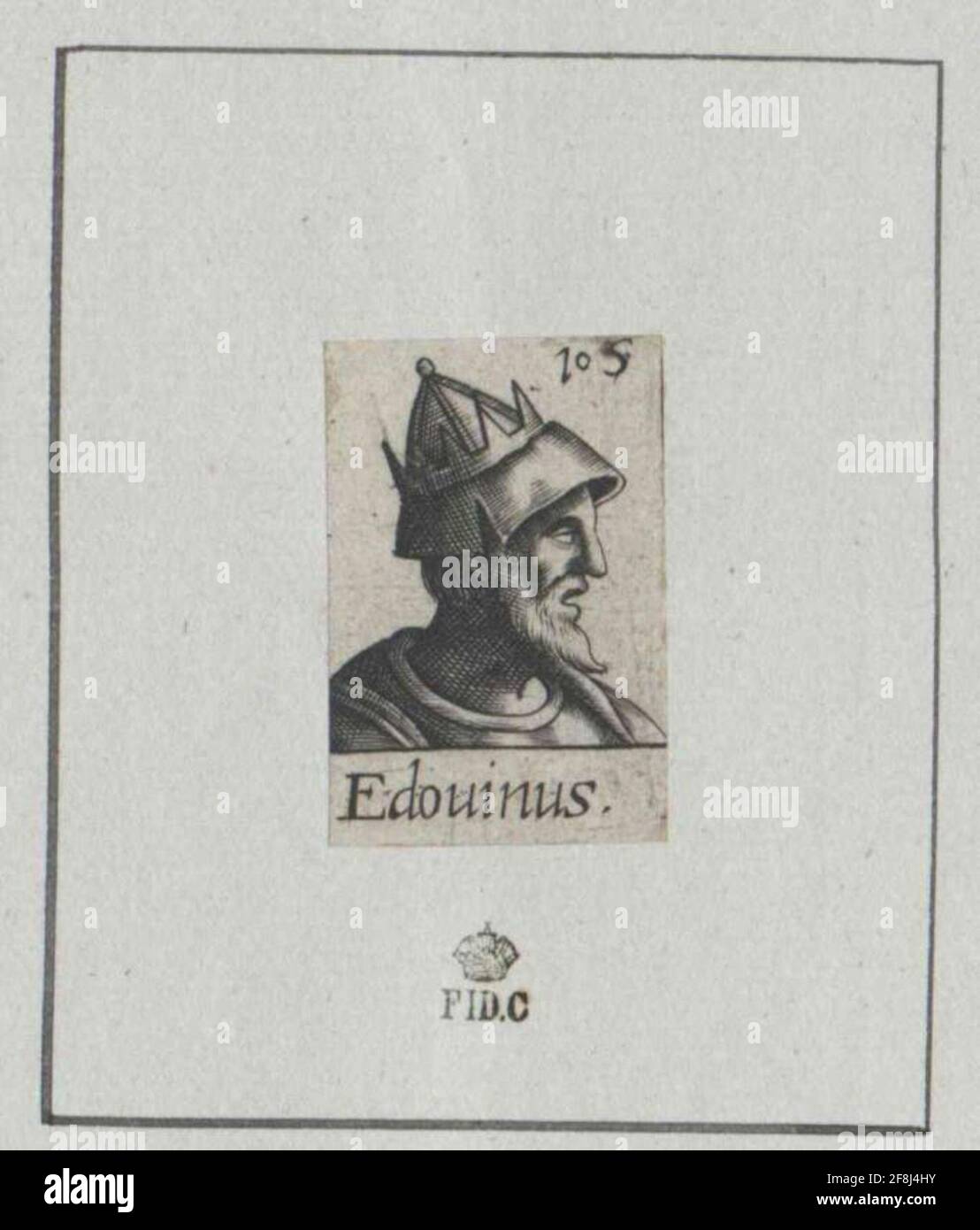 Edwin, roi d'Angleterre. Banque D'Images