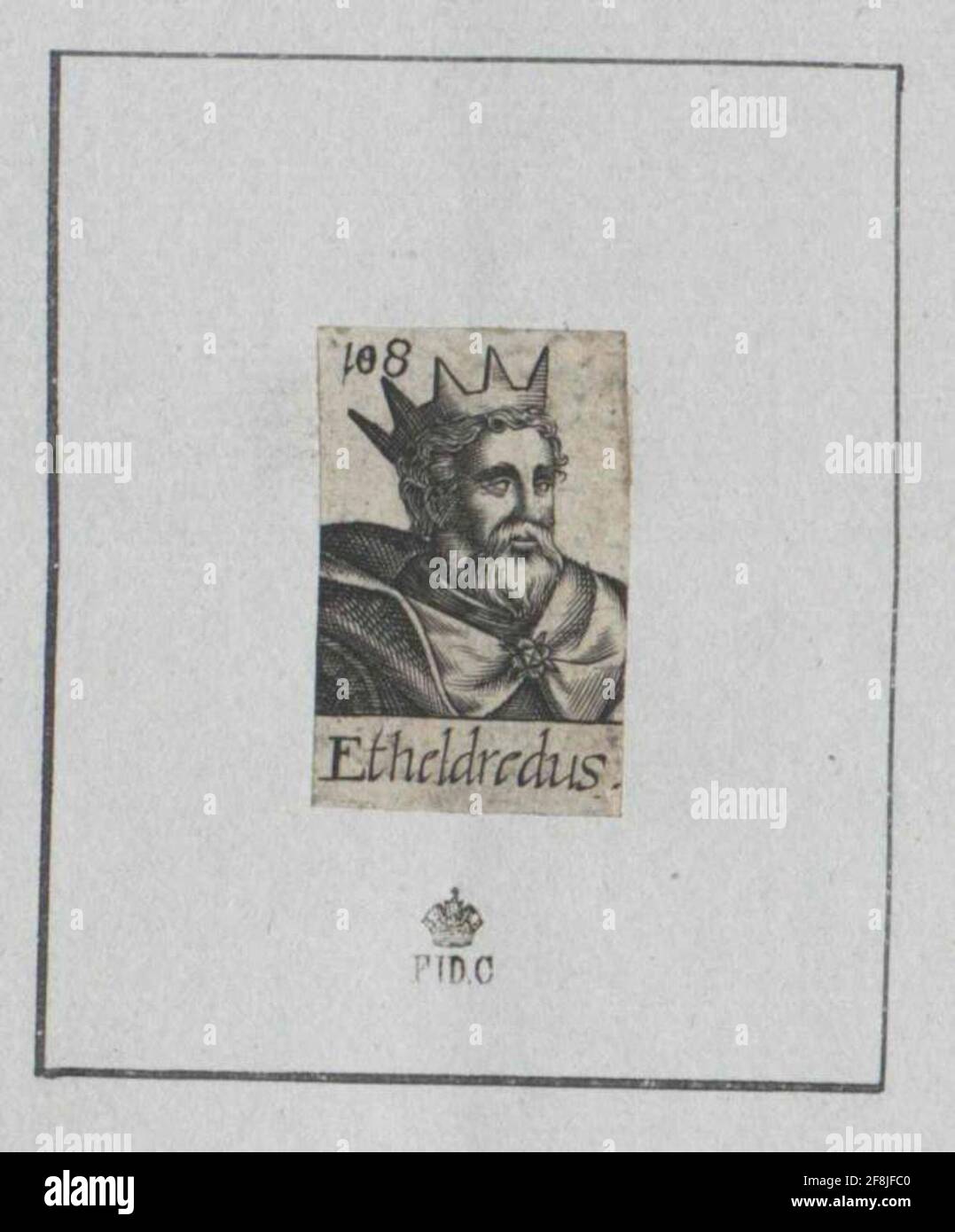 Ethelred II, roi d'Angleterre. Banque D'Images