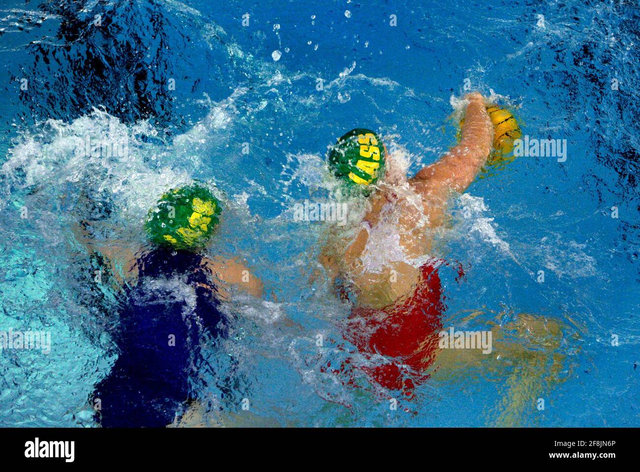 Linköping femme Water Polo Team pratique dans une piscine. Banque D'Images