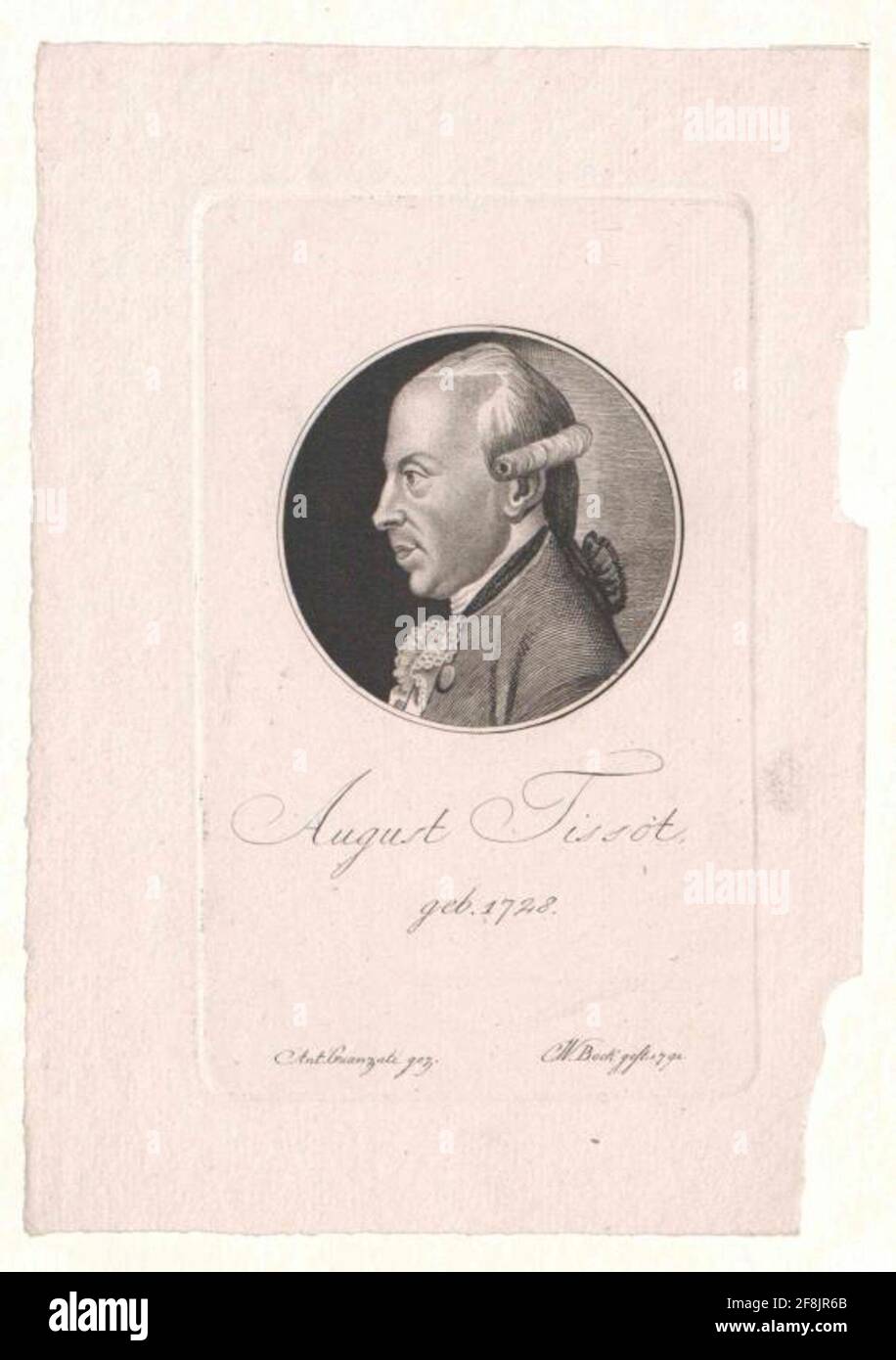 Tissot, Simon André (1728-1797) Rapporteur pour avis: Guanzati, Antoni Resaders: Bock, Christoph Wilhelm Banque D'Images