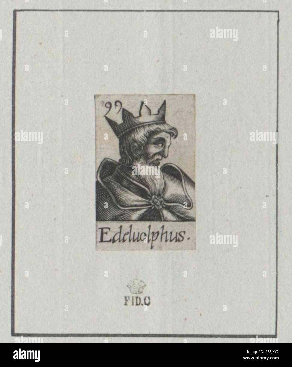 Ethelwulf, roi d'Angleterre. Banque D'Images