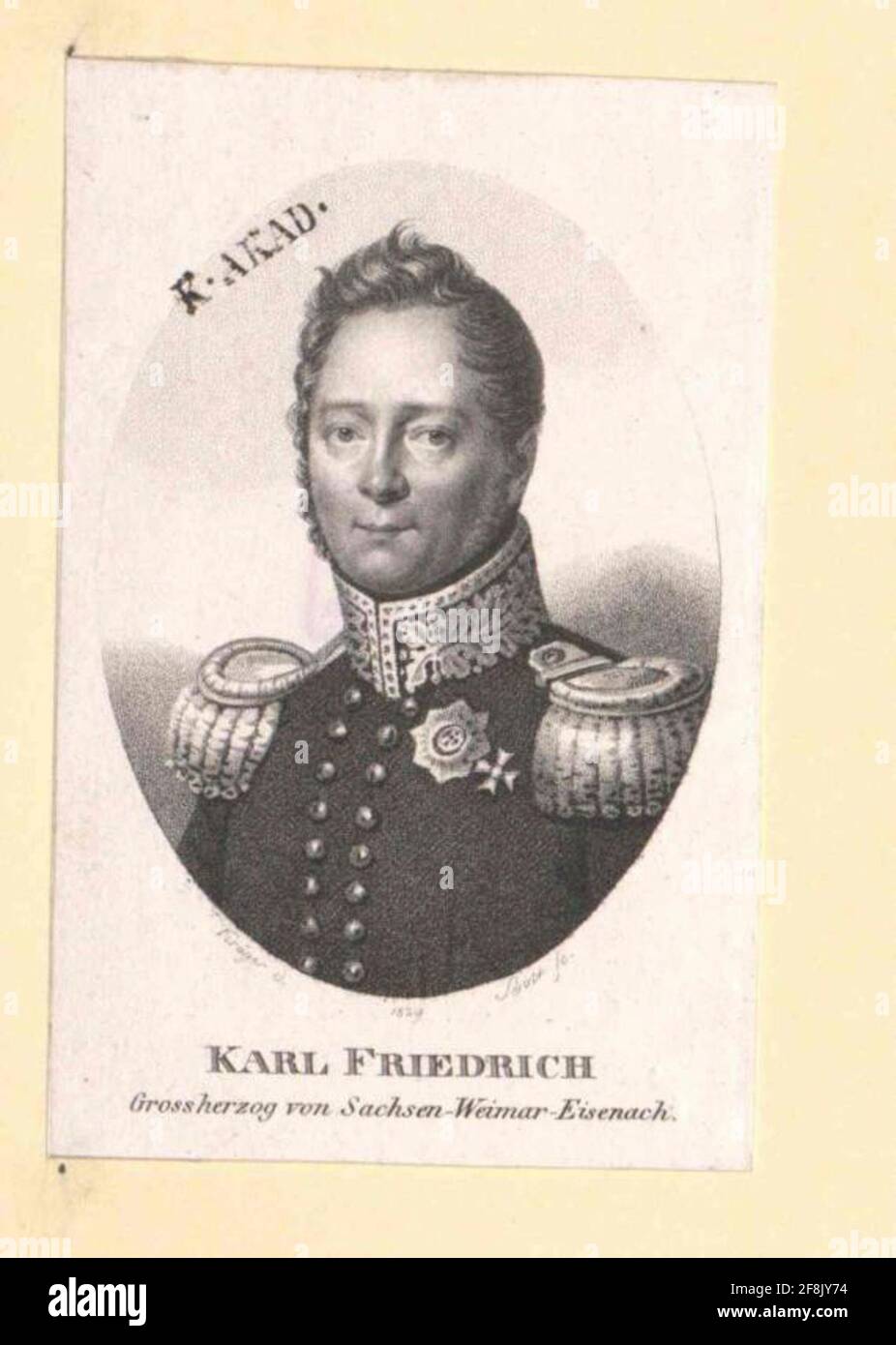 Karl Friedrich, Grand-duc de Saxe-Weimar-Eisenach Stecher: Bolt, Johann Friedrich Banque D'Images