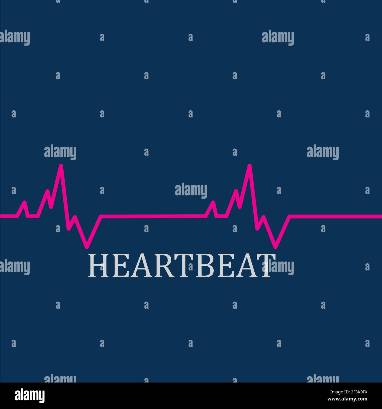 Moniteur de battements cardiaques icône de vecteur art de ligne de pouls, battement de cœur ECG. Symbole de cardiologie. Logo pour cardiologue. Icône médicale Illustration de Vecteur
