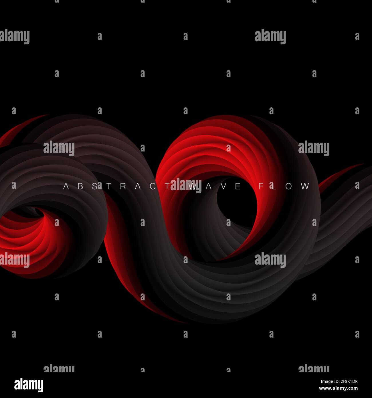 Résumé de l'onde d'écoulement de fluide. Composition futuriste. Formes liquides. Couverture abstraite. Illustration de Vecteur