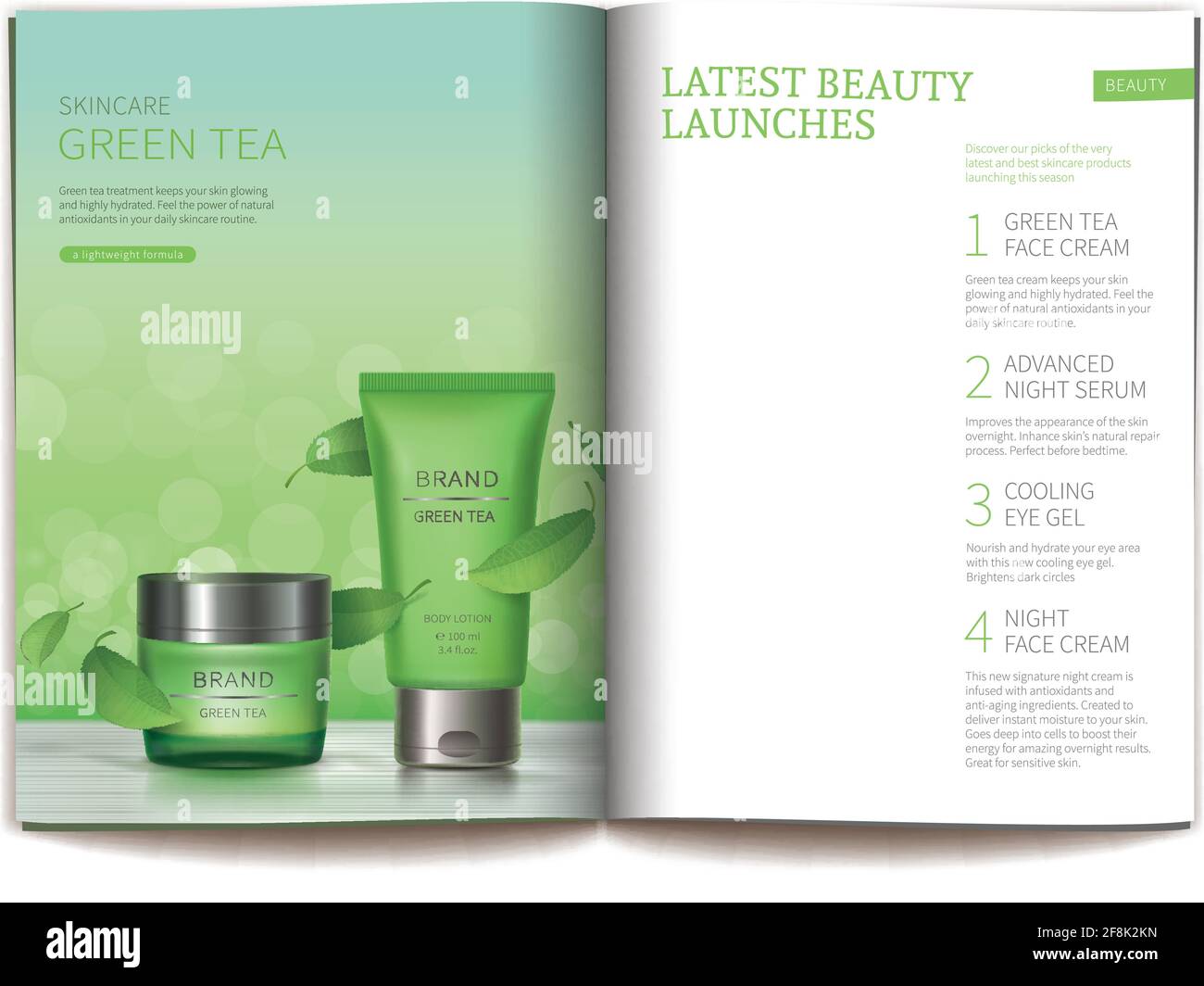 Modèle vectoriel pour magasin cosmétique brillant. Un magazine ou un