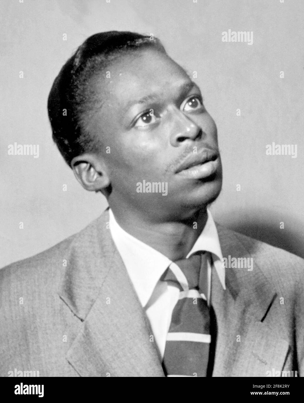 Miles Davis. Portrait de l'American Jazz trumpeter, Miles Dewey Davis III (1926-1991), New York, 1947. Banque D'Images