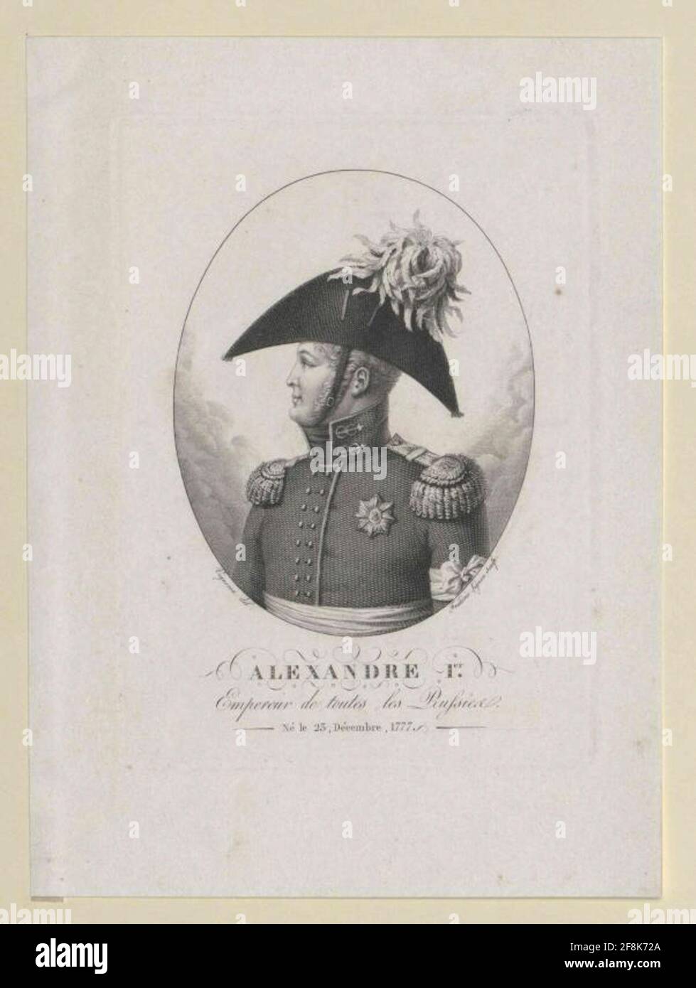Alexander I, Kaiser de Russie. Banque D'Images