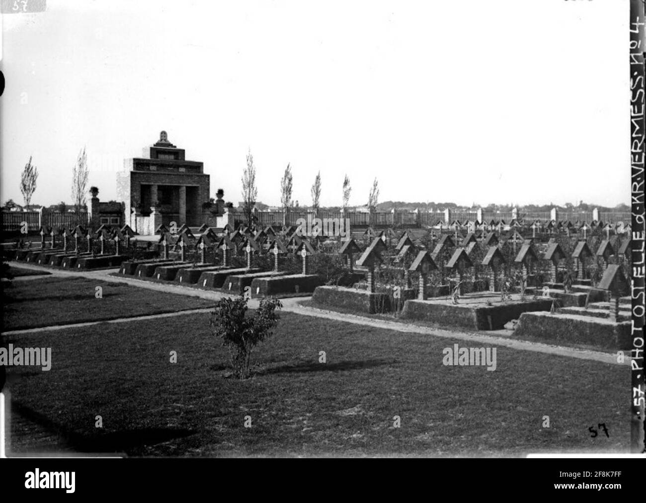 Cimetière militaire dans Luck Russie; photographe: Kriegsvermessung 4. Banque D'Images