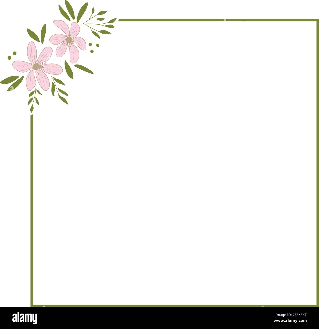 couronne de fleurs roses Illustration de Vecteur