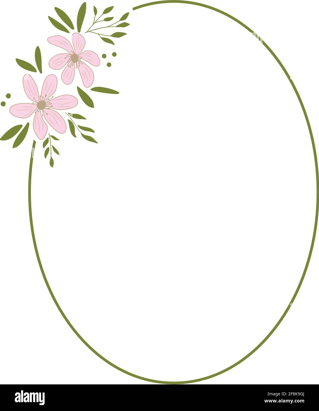 couronne de fleurs roses Illustration de Vecteur