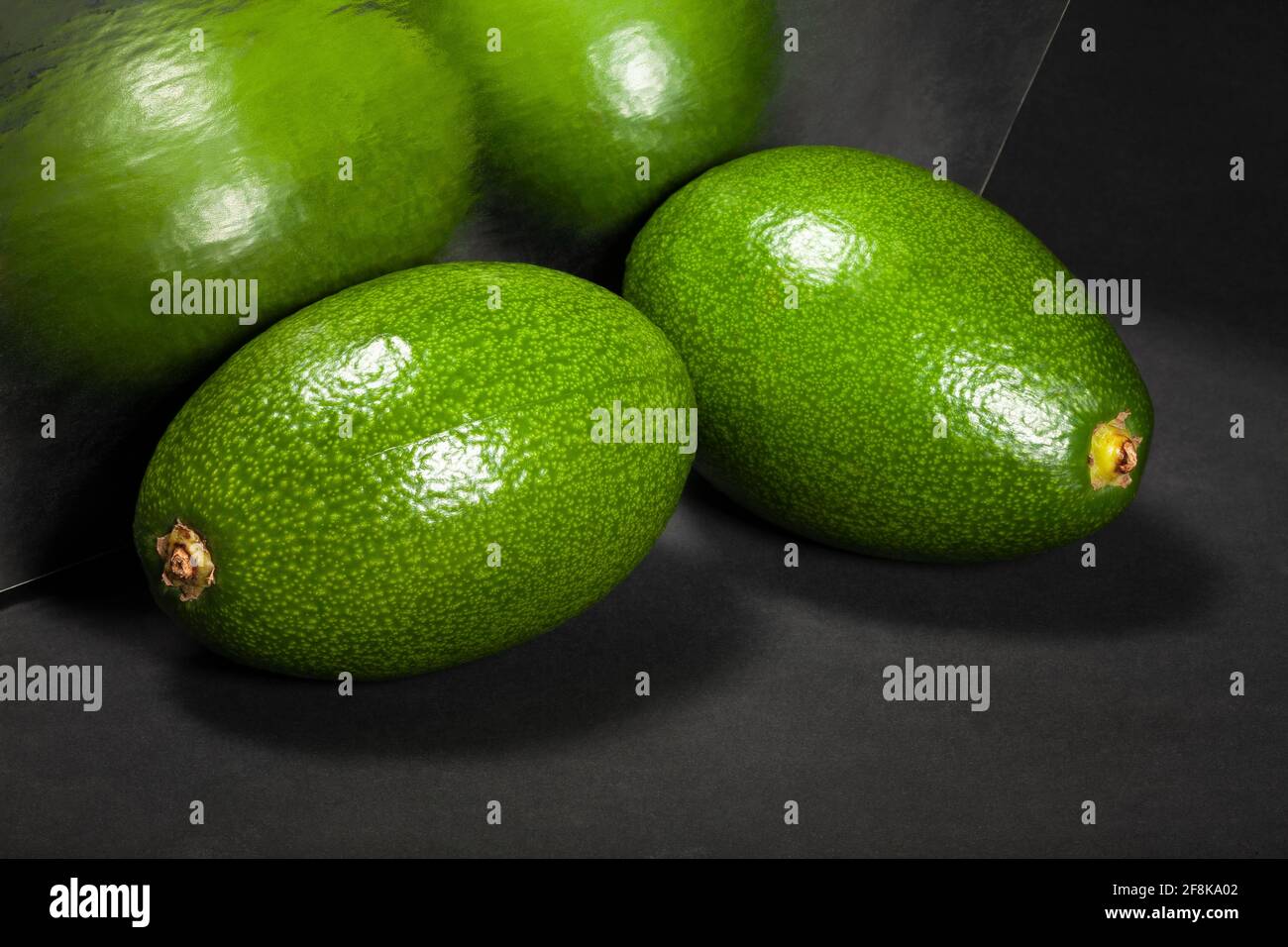 avocat miroir sur fond noir Banque D'Images