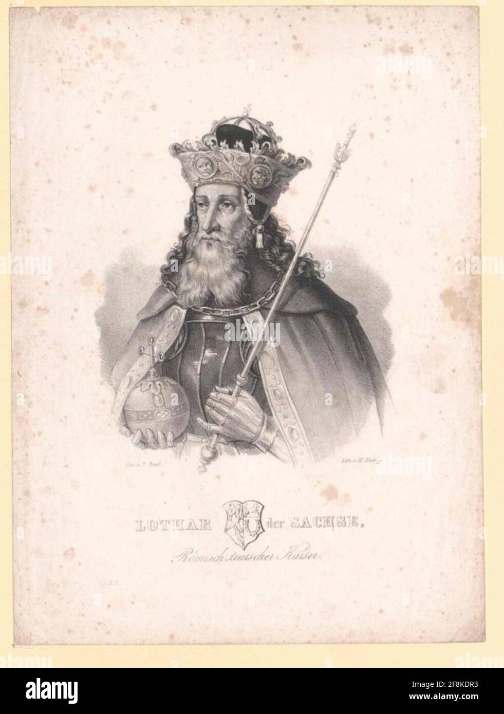 Lothar II., Kaiser. Banque D'Images