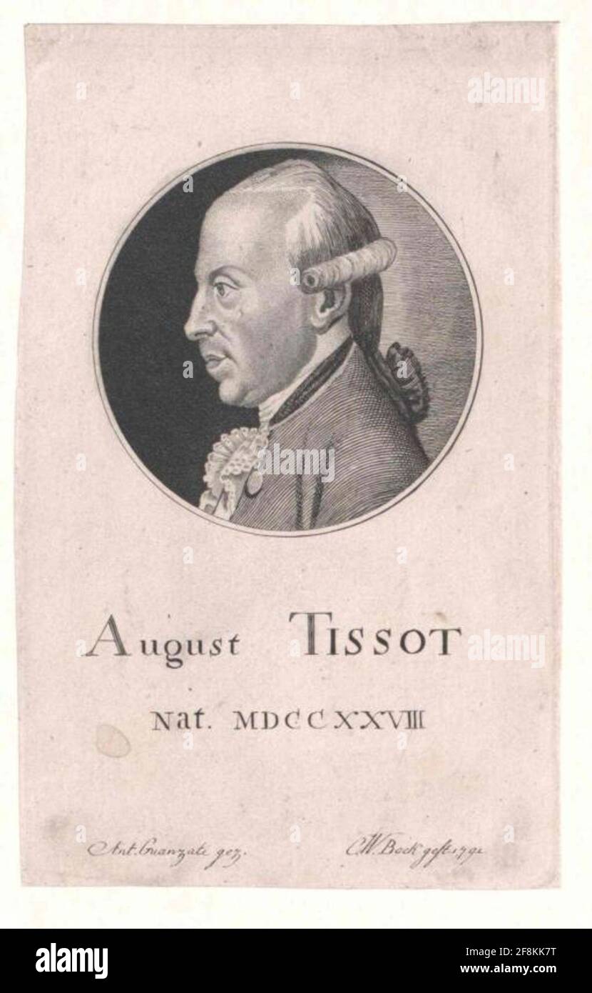 Tissot, Simon André (1728-1797) Rapporteur pour avis: Guanzati, Antoniostick: Bock, Christoph Wilhelm Banque D'Images