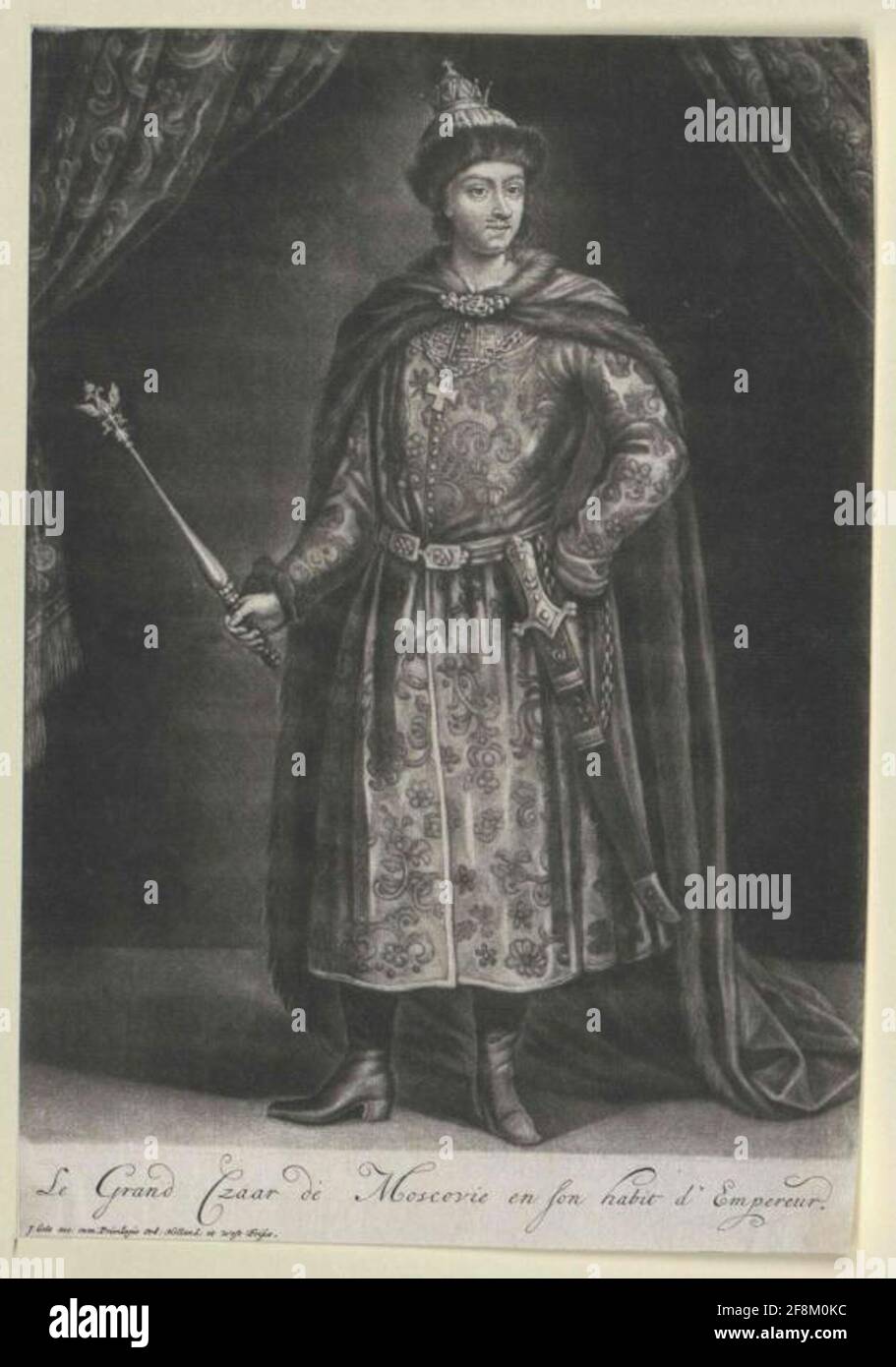 Pierre I le Grand, empereur de Russie. Banque D'Images