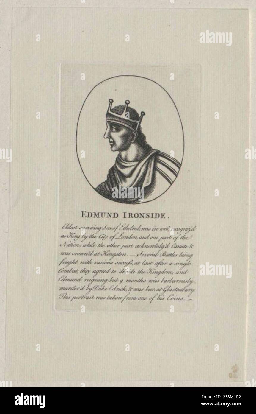 Edmund II, roi d'Angleterre. Banque D'Images