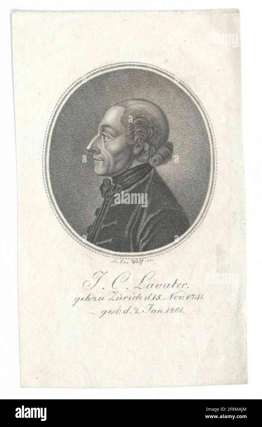 Lavater, Johann Kaspar Errger: Wolf, Leodattung: 1801/1833 Banque D'Images