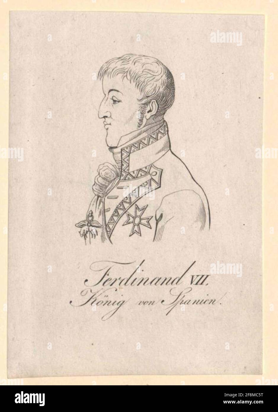 Ferdinand VII., roi d'Espagne. Banque D'Images