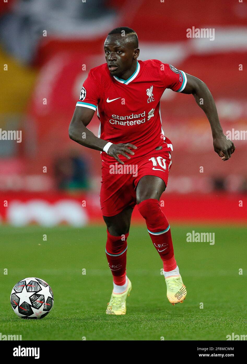 Liverpool, Angleterre, le 14 avril 2021. Sadio Mane de Liverpool lors du match de la Ligue des champions de l'UEFA à Anfield, Liverpool. Le crédit photo doit être lu : Darren Staples / Sportimage Banque D'Images