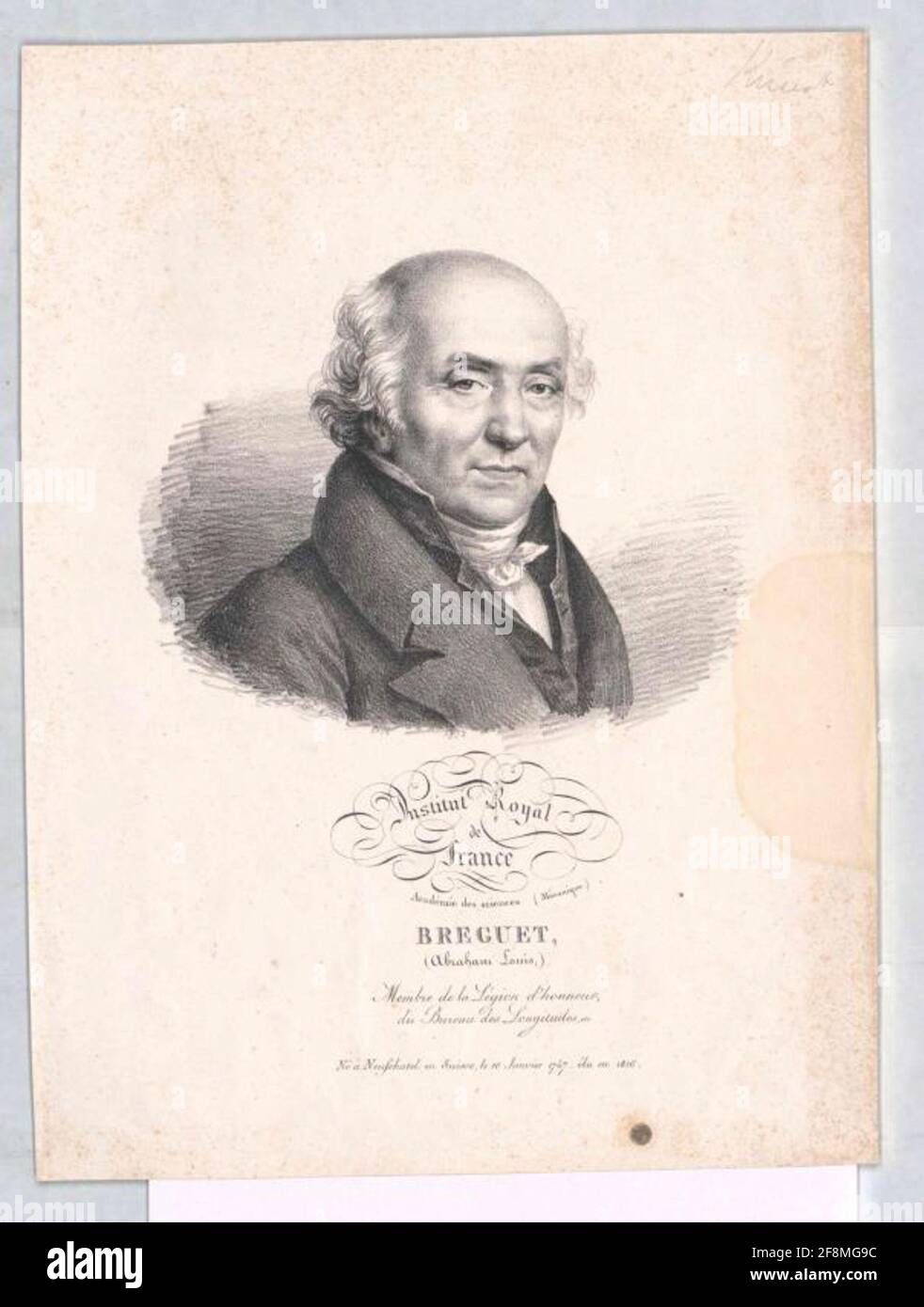 Breguet, Abraham Louis. Banque D'Images