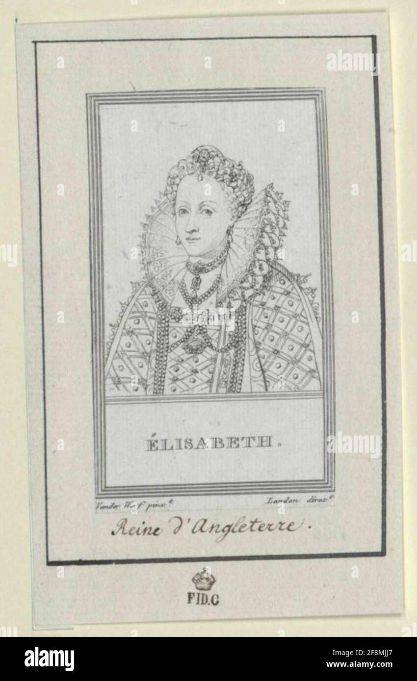 Elisabeth I, reine d'Angleterre. Banque D'Images