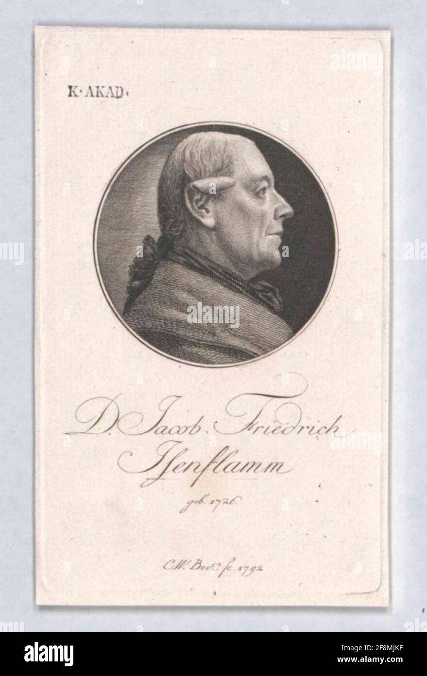 Isenflamm, Jakob Friedrich Eraser: Bock, Christoph Wilhelm Banque D'Images