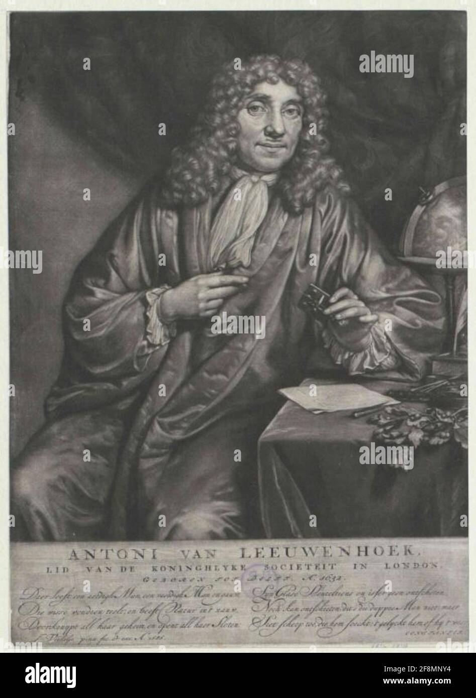 Leeuwenhoeck, Antony van. Banque D'Images