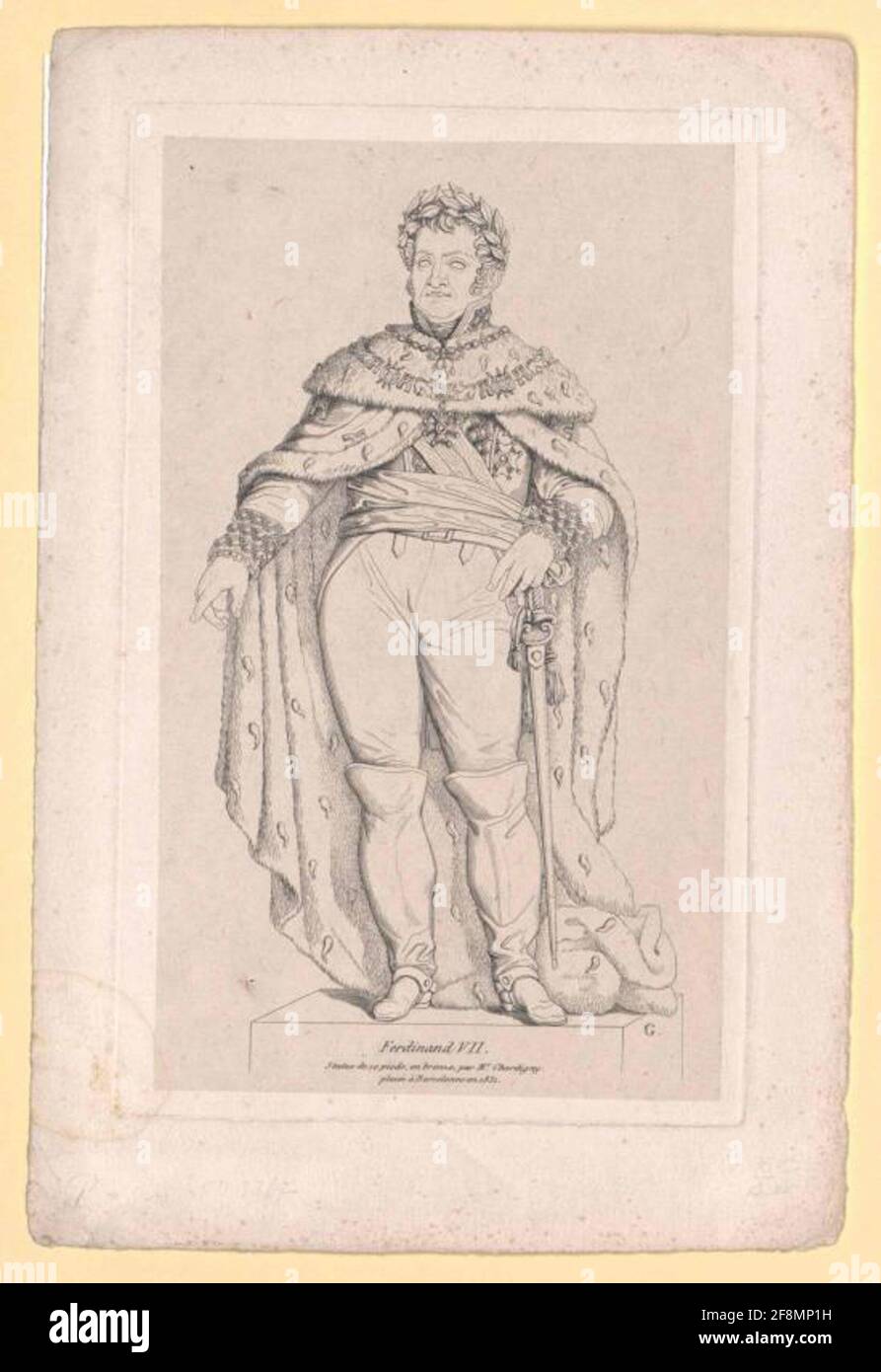Ferdinand VII., roi d'Espagne. Banque D'Images Ferdinand VII., roi d'Espagne. Banque D'Images