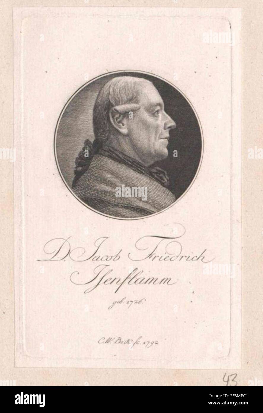 Isenflamm, Jakob Friedrich Eraser: Bock, Christoph Wilhelm Banque D'Images